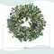 22 inch Artificial Summer Wreath for Front Door Evergreen Eucalyptus Decoration Wreath with Berries Home Party Indoor Outdoor All Season Decor